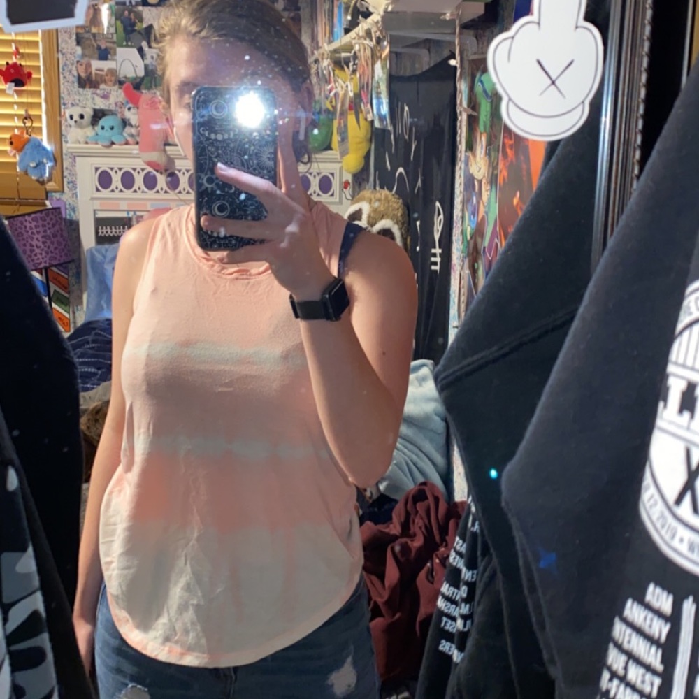 cute orange tank top